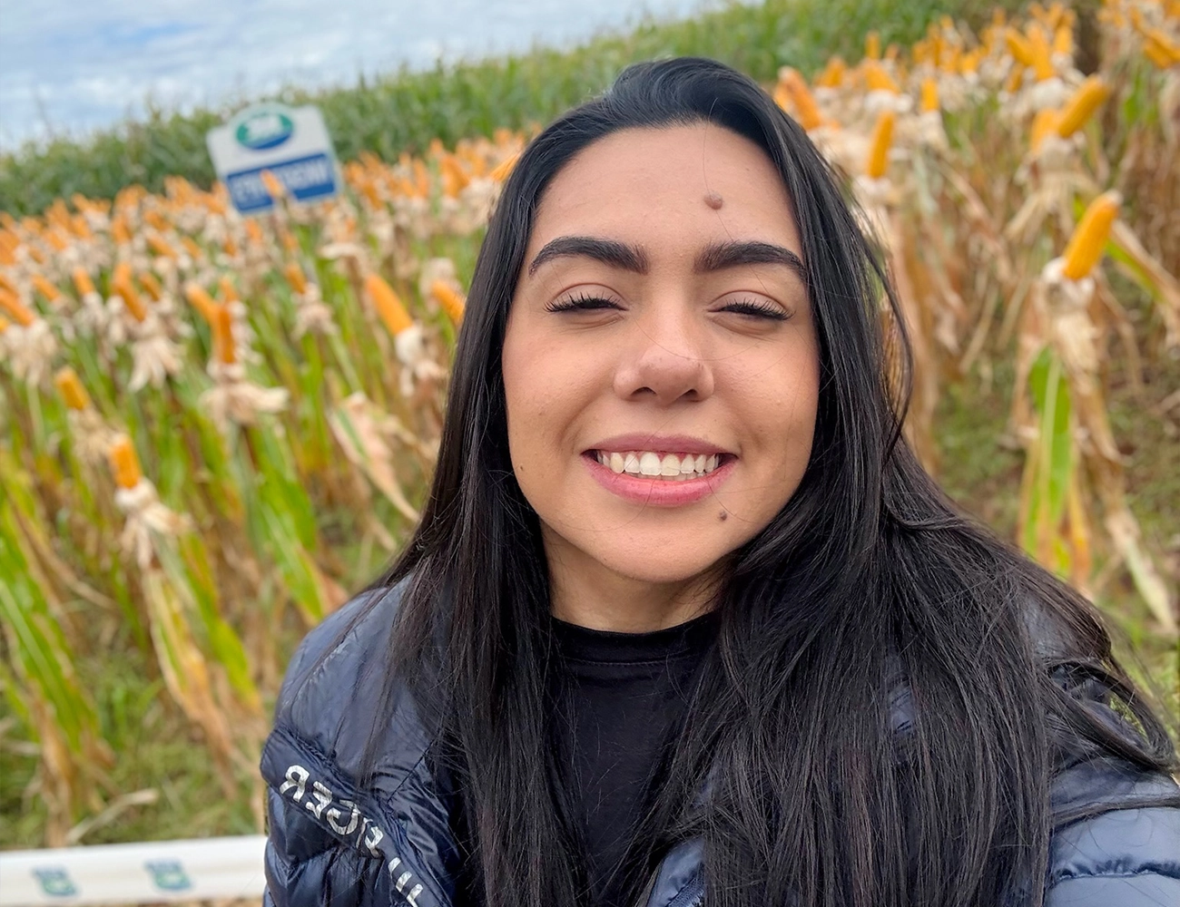 Cassy Monteiro durante visita à região de fronteira
